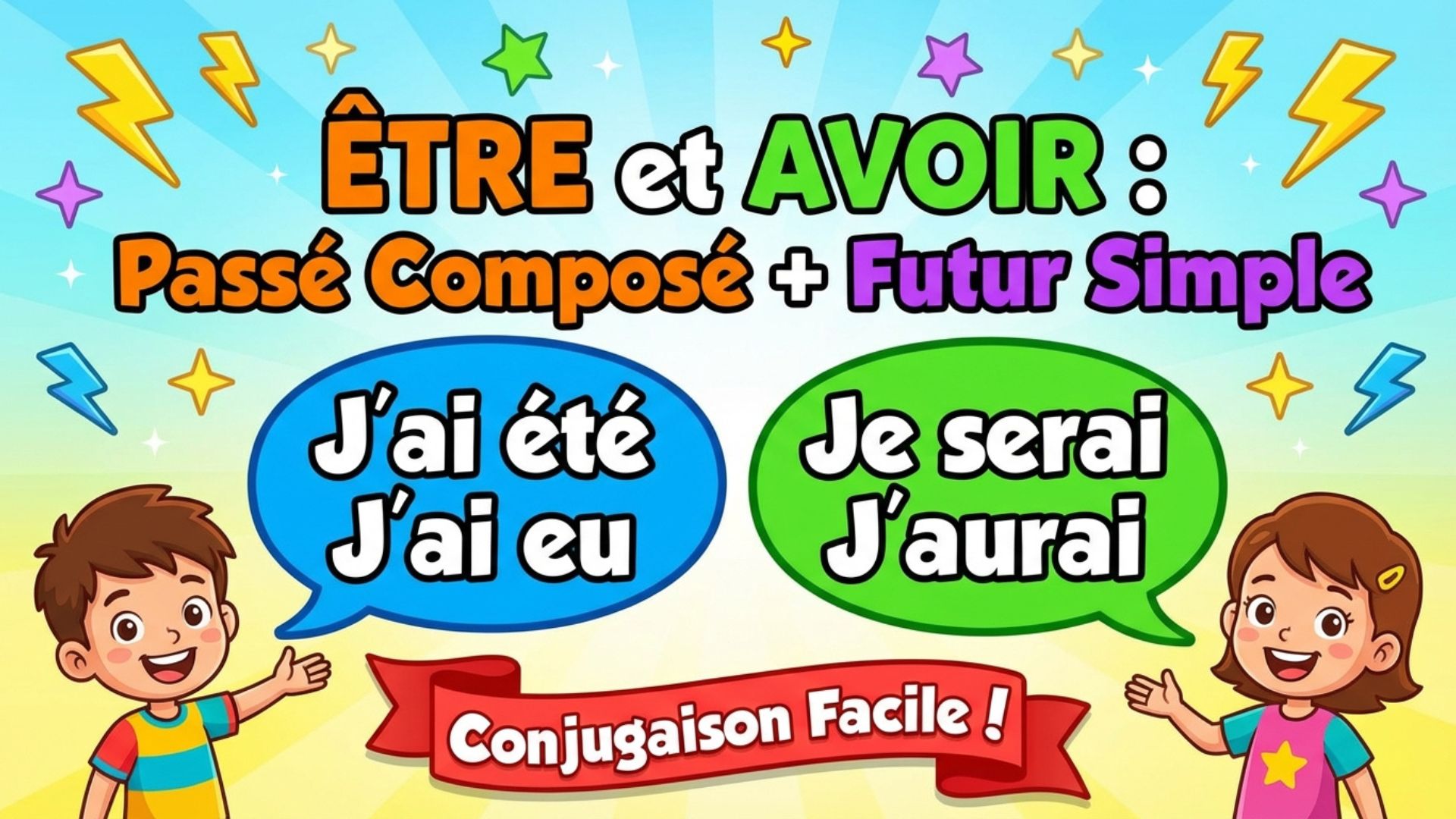 Être et avoir : passé composé et futur simple. J'ai été, j'ai eu / Je serai, j'aurai. Conjugaison facile !